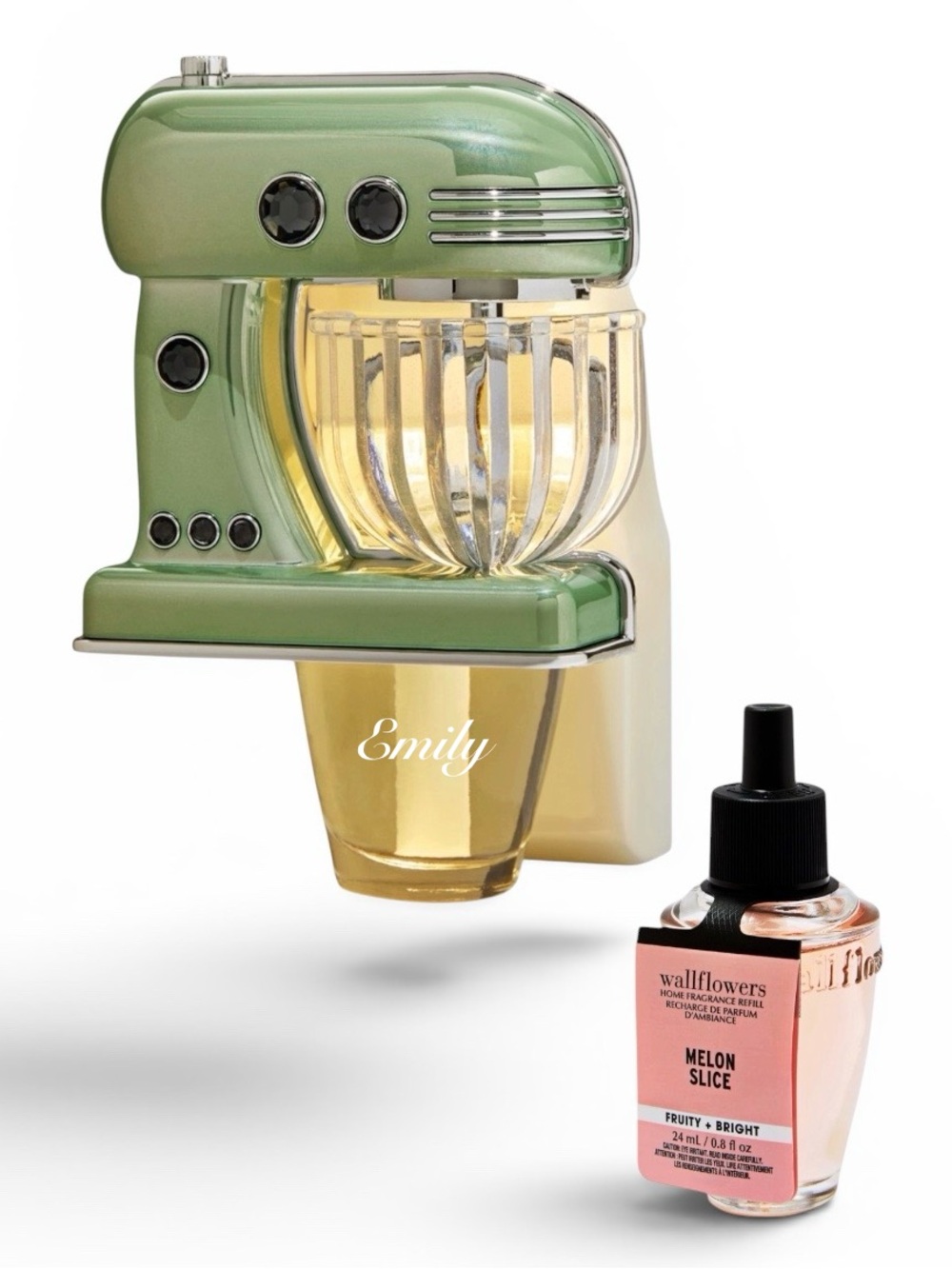 2 PC Retro Bath & Body Works Stand Mixer Nightlight Wallflower Plug & Refill Set